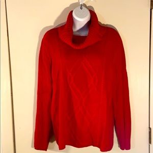 Jones New York Red Cowl neck sweater